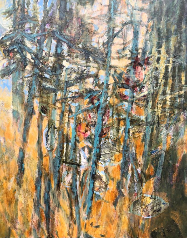 Forest Light | 60" x 48" mixed media on canvas